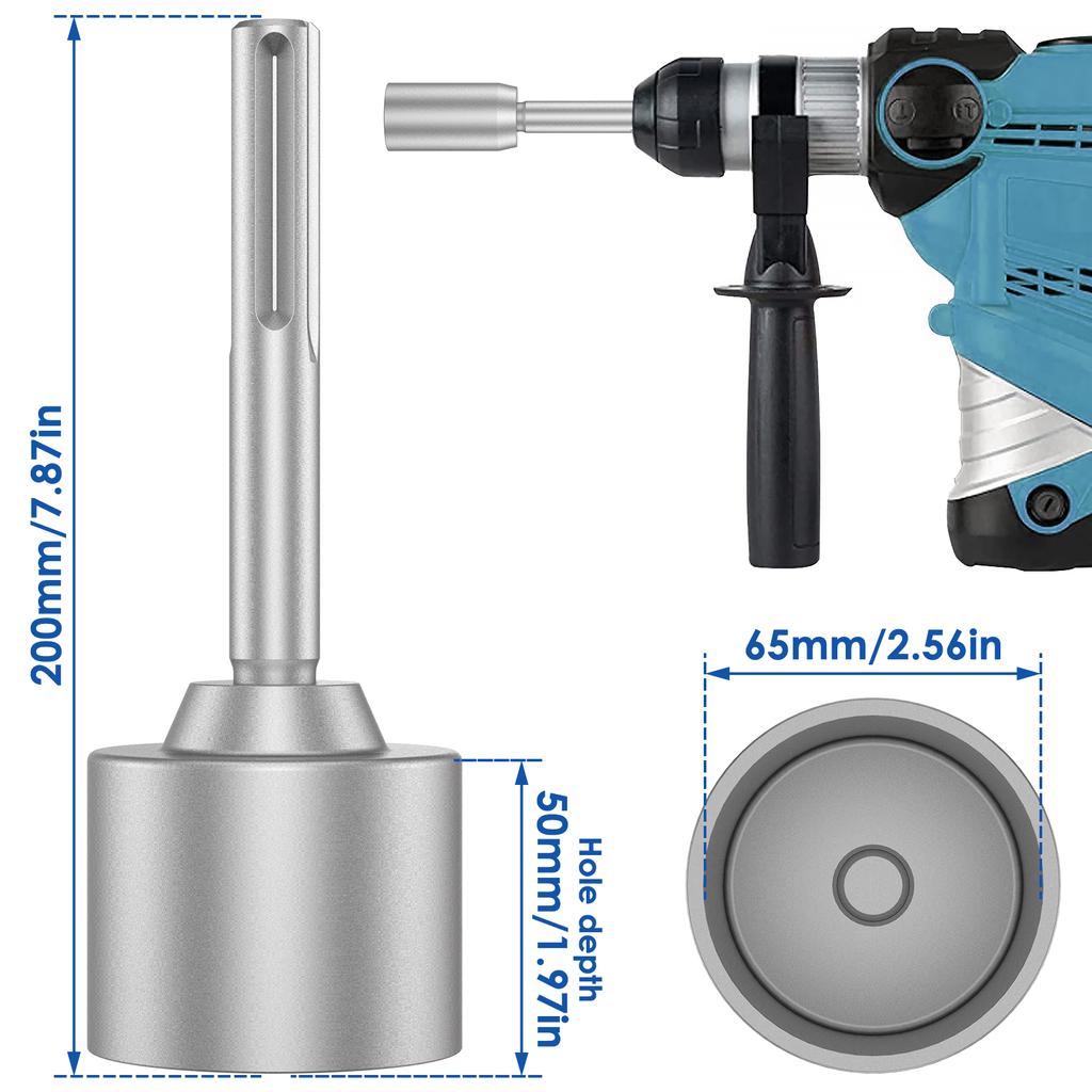 SDS Plus Erdspießtreiber für Bohrhammer Werkzeuge 19/21/25/35mm Gehärteter Stahl Erdspieß Hammerbohrer Erdungsspieß