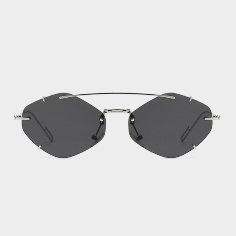 

LOOKING4U NeoRetro 2580 Two-Bridge Minimal Sunglasses C1 Black C1 BLACK