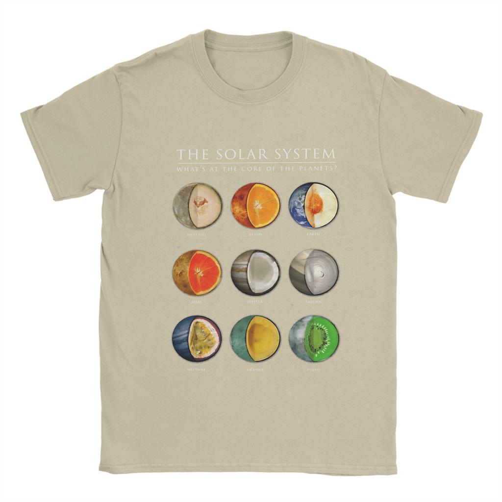 The Solar System T Shirt Summer  Leisure TShirts Man Cotton Crew Neck Oversized Tees ShortSleeved Y2K Funny Tops