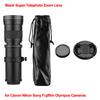 Camera MF Super Telephoto Zoom Lens F/8.3-16 420-800mm T Mount with 1/4 Thread for Canon Nikon Sony Fujifilm Olympus Cameras