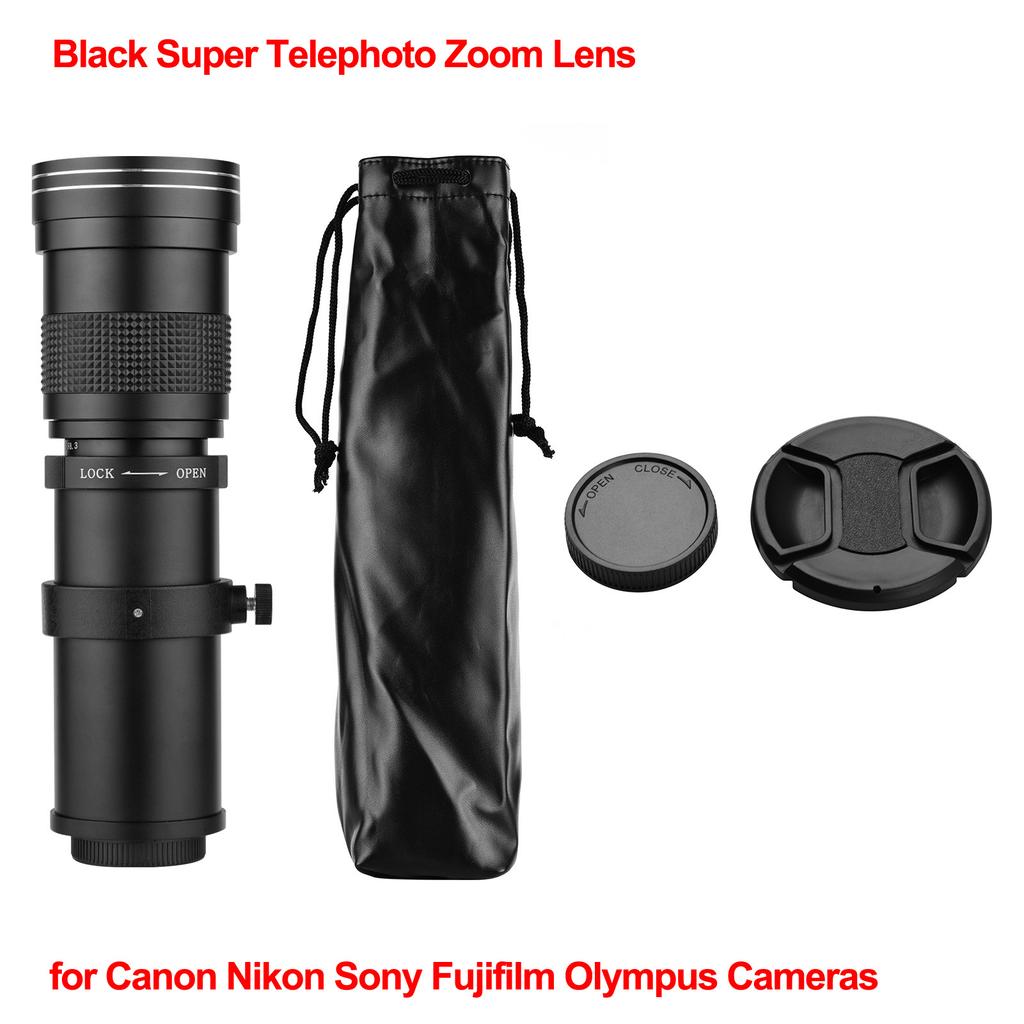 Camera MF Super Telephoto Zoom Lens F/8.3-16 420-800mm T Mount with 1/4 Thread for Canon Nikon Sony Fujifilm Olympus Cameras