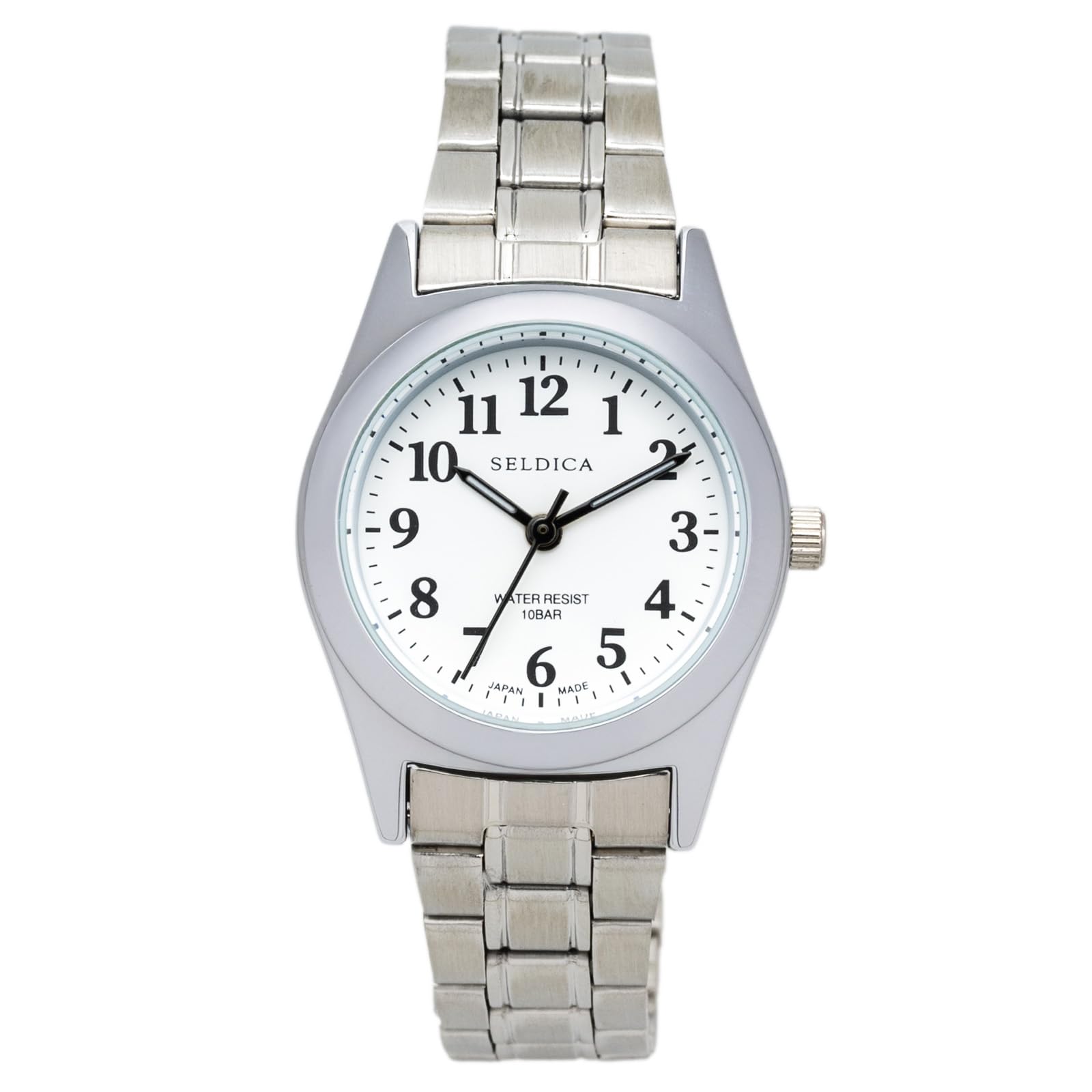 

Clefer Serdica Analog Watch, White Dial, Metal Strap, SD-AL326-WTS, Women s, Silver
