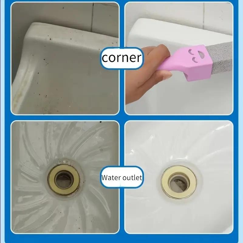 Pumice Stone Toilet Bowl Cleaner Ergonomic Handle, Perfect for Bath & Pool Stains Removal, No Power Needed, Essential Household Cleaning Tool