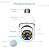 E27 Bulb Camera Wireless IP Camera Outdoor Street WIFI PTZ Speed Dome Camera 1080P HD AI Auto Tracking CCTV Surveillance