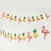 Birthday Party Decoration Pineapple Flamingo Flag Summer Party Decoration Latte Summer