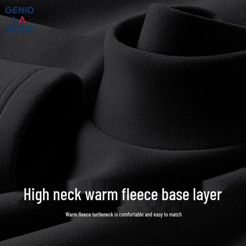 GENIOLAMODE Men s Winter Brushed Mock Neck Thermal Tee XL
