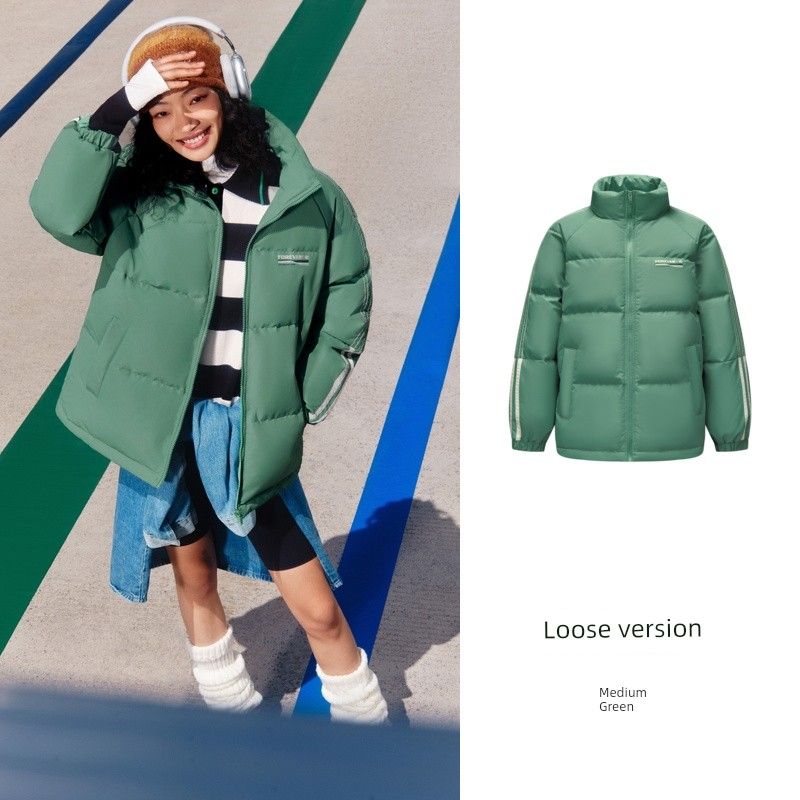 

Senma Permanent Joint Name down Jacket Female Mid Length Long Length Windproof and Rainproof 2023 Winter New Arrival Raglan Sleeve American Outwear Medium Green 40550 155/80A/S