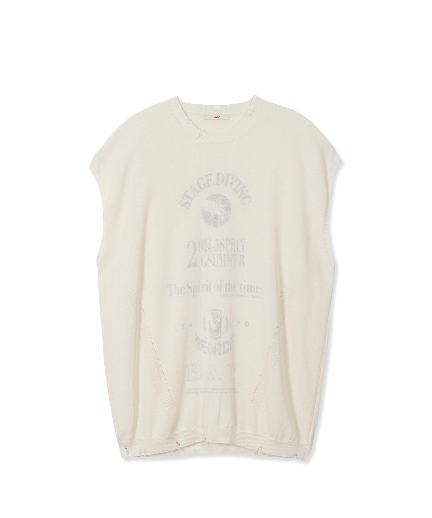 Mmic Mossing Sleeveless Cream L