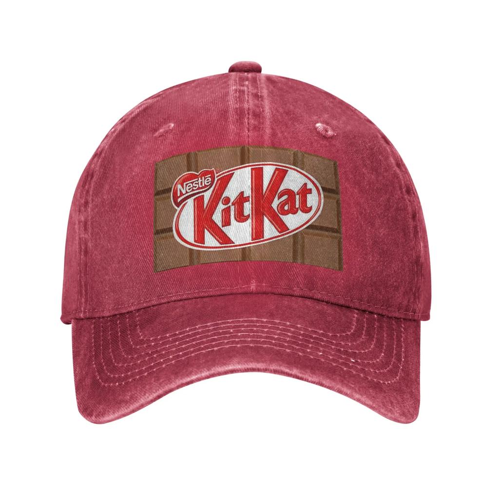 Kit Kat Chocolate Bar Denim Fabric Cap Casual Baseball Caps Adjustable Hat Summer Unisex Baseball Hats