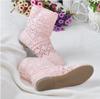 2025 Hollow Boots Shoes Breathable Knit Line Mesh Fashion High Help Summer Women's Boots High To Help Women's Shoes 11 Colors
