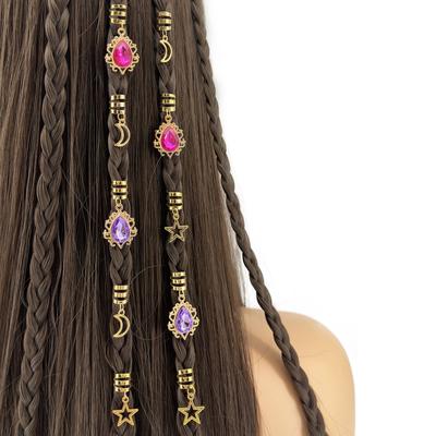 Braided Hair Extensions, Antique Style, Stars, Pendants, Alloy Braided Hair Accessories, Accessories, One Pack of 10