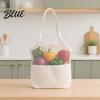 Breathable Shopping Bag Canvas Bag Mesh Splicing Design with Reinforced Picnic Carry Straps Grocery Tote for Fruits Vegetables Bread Snacks Strap