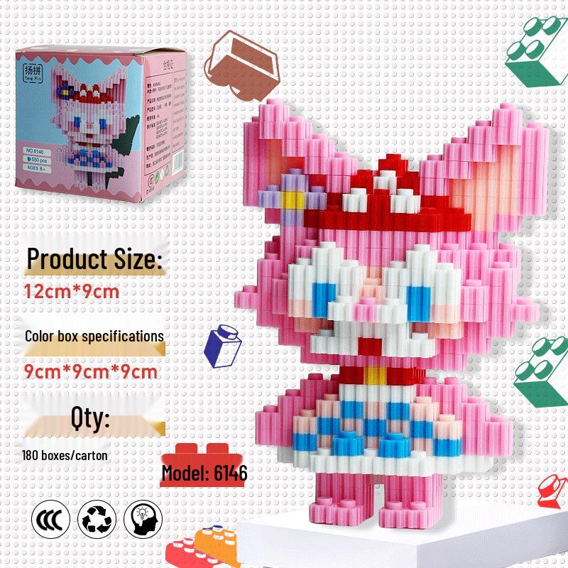 Cartoon Assembly Figures: Educational Small Particle Building Block Toys