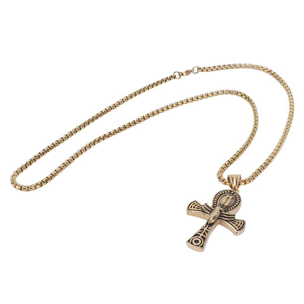 Vintage Men Pendant Necklace Hip Hop Style Male Jewelry Necklace Gift Clothes AccessoryGold