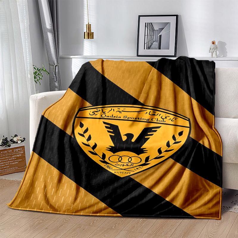 Qadsia Sporting Club Flannel Blanket Soft All-Season Throw, Design for Camping, Car Travel, Hiking Sofa, Bed, Office Perfect Gift for Parties