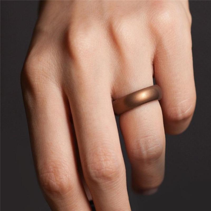 7Pcs/Set Multi Color Fashion Silicone Finger Ring Couple Lover Jewelry Gift