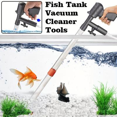 Aquarium Gravel Cleaner Pro - Efficient Glass Scraper, Adjustable Water Flow Controller, Air-Pressing Button, Fish Tank Siphon for Water Changing