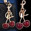 Accessories Fashion Cherry Keychain Premium Sense Simulation Fruit Bag Pendant Small Fresh Style Accessories