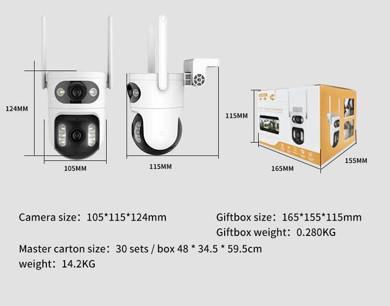 360° Panoramic HD Wireless WiFi Home Security Camera with Bracket