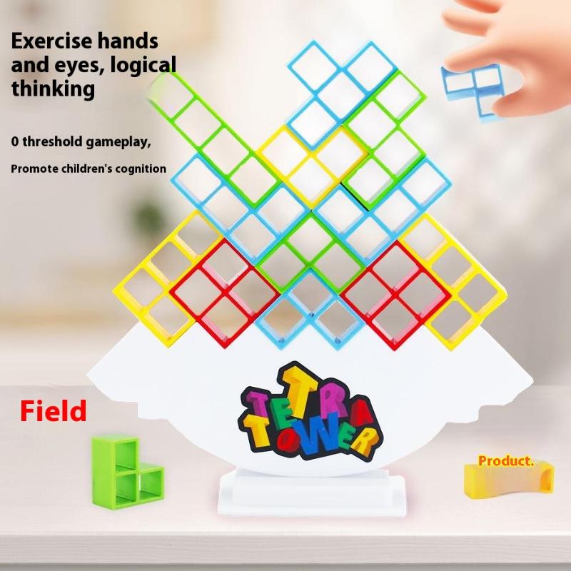 1 Set Puzzle Board Assembly Bricks Educational Toys Tetra Tower Balance Game Stacking Building Blocks For Children