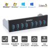 MZHOU Front Panel USB Hub 8 19Pin To 8 Port USB Hub for Supports USB Flash Transfer Speed Up To Fits Computer Case Front Bay 3.0 Ports, 3.0 PC, Drive,