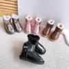 Children's Genuine Leather Snow Boots Sheepskin Fur Integrated Short Boots Waterproof Non-slip Cotton Shoes