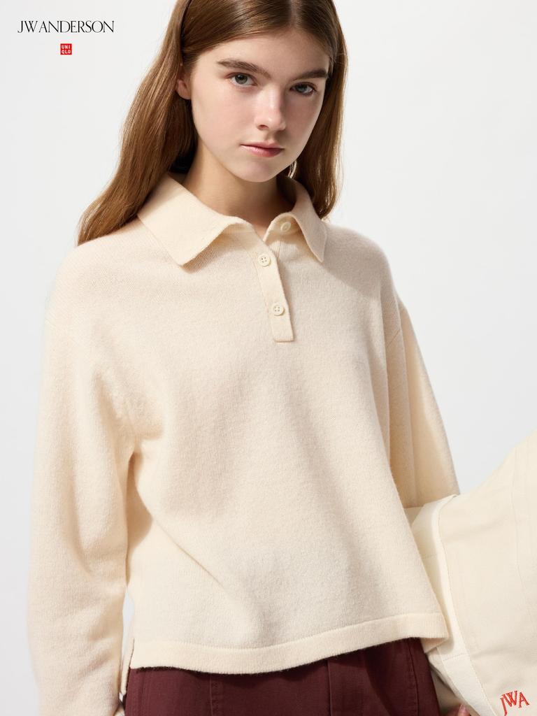 Uniqlo Lambswool Polo Sweater