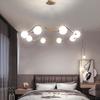 Nordic Creative Simple Ring Chandelier Red Bean Bubble Lamp for Living Room Bedroom Pendant Light LED Indoor Lighting Decor
