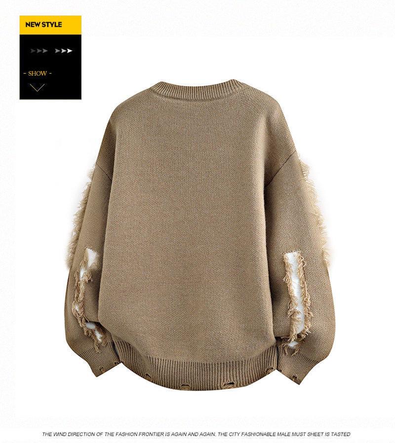 2025 Men's Winter Korean Style Round Neck Knit Pullover