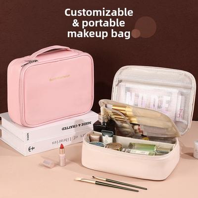 New Waterproof Large-Capacity Multi-Layer Makeup Bag Portable Travel Toiletry Bag with Handheld Design for Business Trips