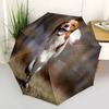 1pc dog Umbrella Portable Folding Umbrella Iron Frame Hole Bone Structure Outdoor Home Umbrella