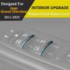 Car Door Window Control Button Cover Trim For Jeep Grand Cherokee For Jeep Cherokee 2011-2025 Interior Decoration Accessories