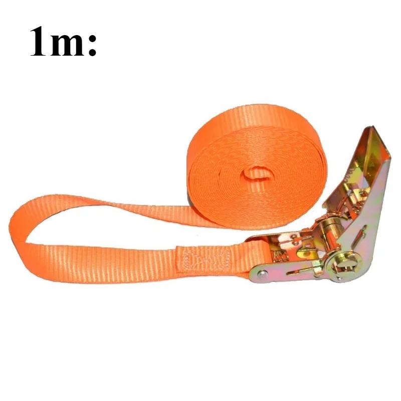 

1m/3m/5m Cargo Strap Ratchet Tensioner Freight Car Fixed Tightener Tighten Rope For Luggage Goods Transportation Outdoor Camping