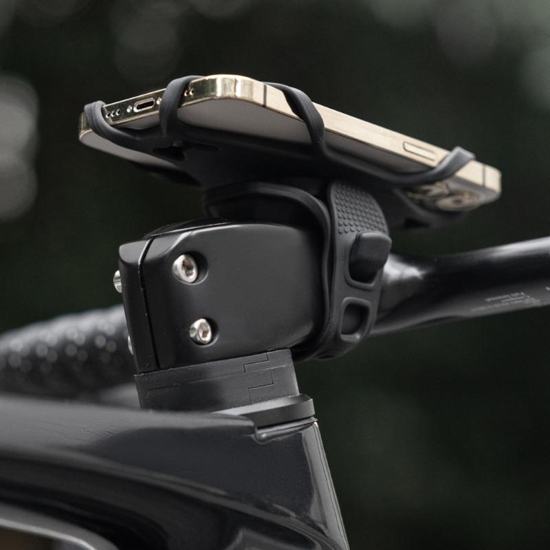 Elastic Silicone Cycling Phone Mount Nonslip Edges Secure for 4-7Inch Smartphones Vibrations Resistance