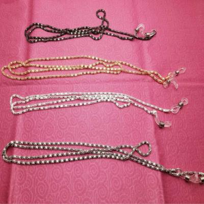 63 cm Sonnenbrille Lanyard Strap Halskette Metall Brillen Brillen Kette Kordel Für Lesebrille 4 Farbe