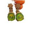 Full Of Green Yang Green Natural Agate Green Chalcedony Earrings For Women, Real Shot Fidelity
