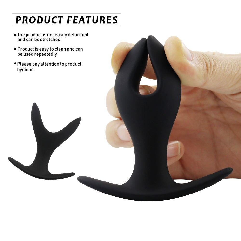 Åpning Butt Expander Speculum Dilator G-punkt Prostata Massasjer Voksenprodukter Dildo Silikon Anal Plugg