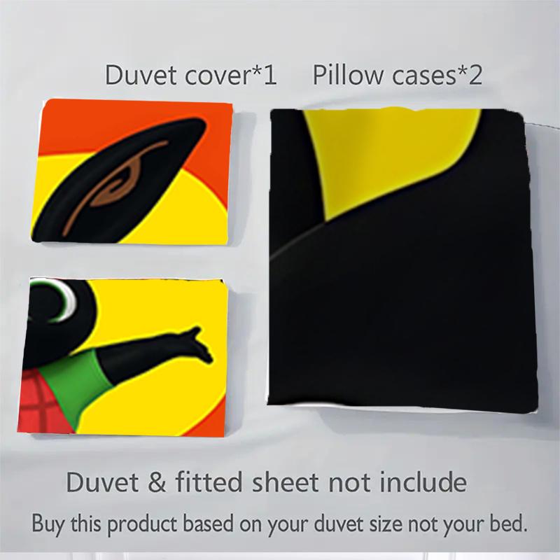 3pcs Bing Bunny Home Decor Bedding Set-Universal Three-Piece Suit for Bedroom, Guest Room, Living Room, Hotel-Festive Gift for Fans, Travele