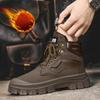 Velvet Martin Boots High-top Bag Head Fashionable Outdoor Warm Men's Boots Platform Cotton Shoes