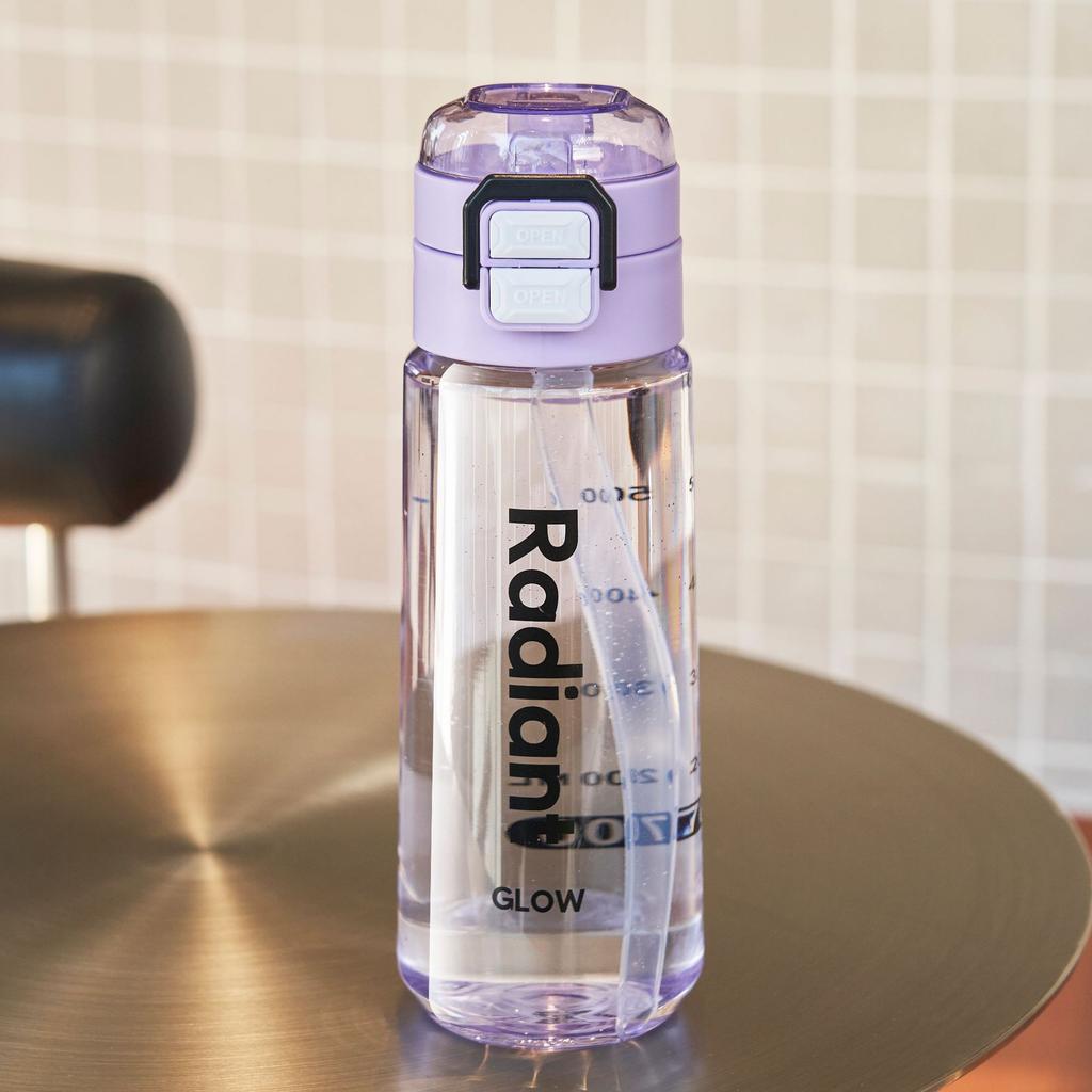 550ml Plastic Water Bottle Sports Water Cup with Straw Portable Drop Resistant Drinkware BAP Free Transparent Water Kettle