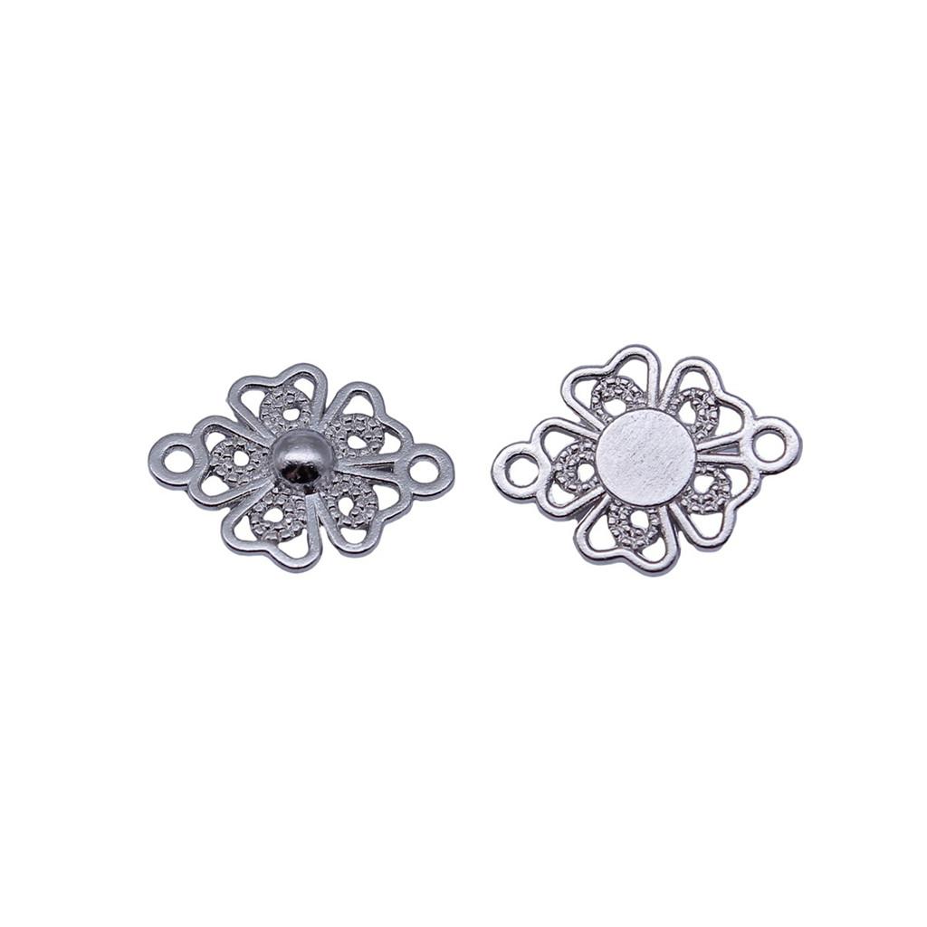 Filigree Diamond Shaped Connectors Ornate Multi Loop Links For Jewelry