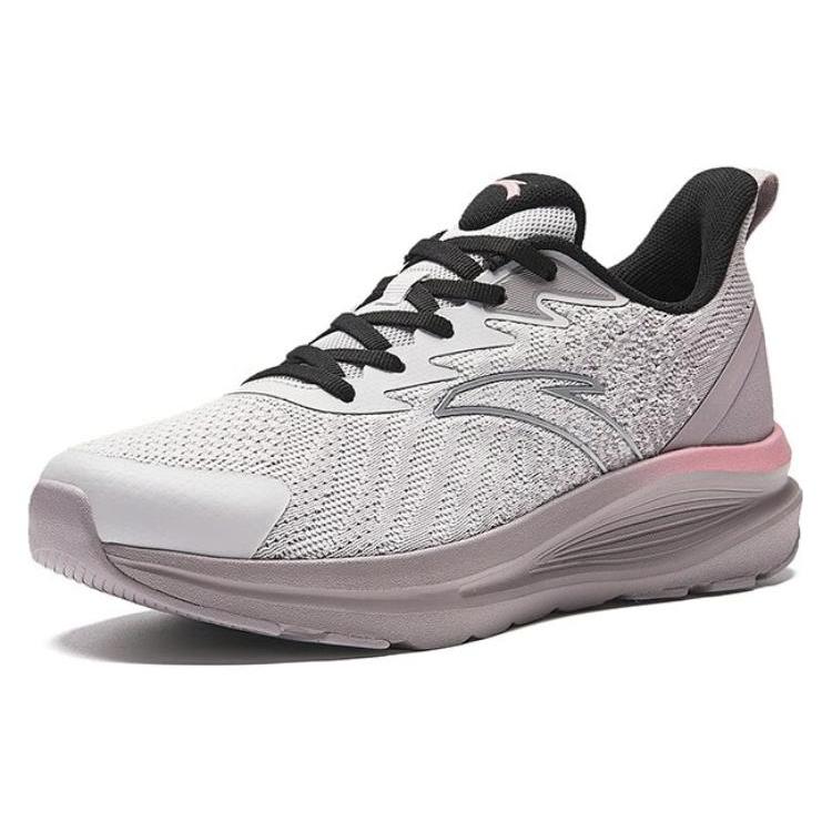 Anta Cloud Path Slip Resistant Abrasion Resistant Low top Running Shoes Women's Silver Gray 122345538-4