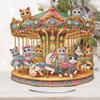 Acrylic 2D Flat Carousel DIY Table Top Diamond Painting Ornament Kits Diamond Painting Desktop Ornaments Kit Bedroom Table Decor