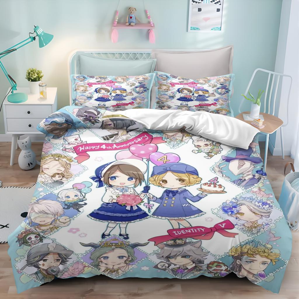 Miniso Duvet Cover Cartoon Game Anime Fifth Personality 3D Cute ChildrenS Bedroom Set Polyester Adult Gift 23Pcs Bedding