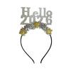Sparkling New Year Headband Hello 2026 Glitters Hairhoop For Holiday Celebration Parties Carnivals Costume Accessories