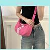 Stylish Oxford Fabric Trendy Shoulder Bag For Women In Black Red White And Green Colors