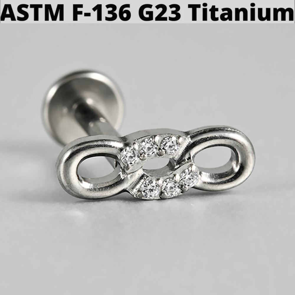 1PC G23 Titanium Butterfly Internal Thread Labret Lip Rings Cross Snake Ear Cartilage Tragus Helix Earring Lobe Piercing Jewelry