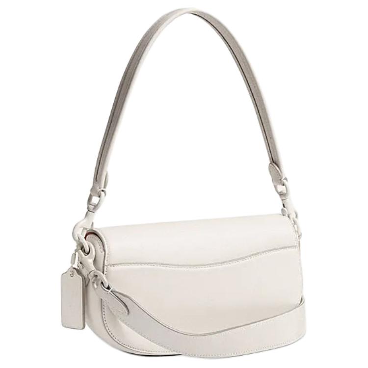 COACH EMMY Cow Leather Saddle Bag, Handbag, Shoulder Bag, Crossbody Bag Medium Women's White CR666-LHCHK