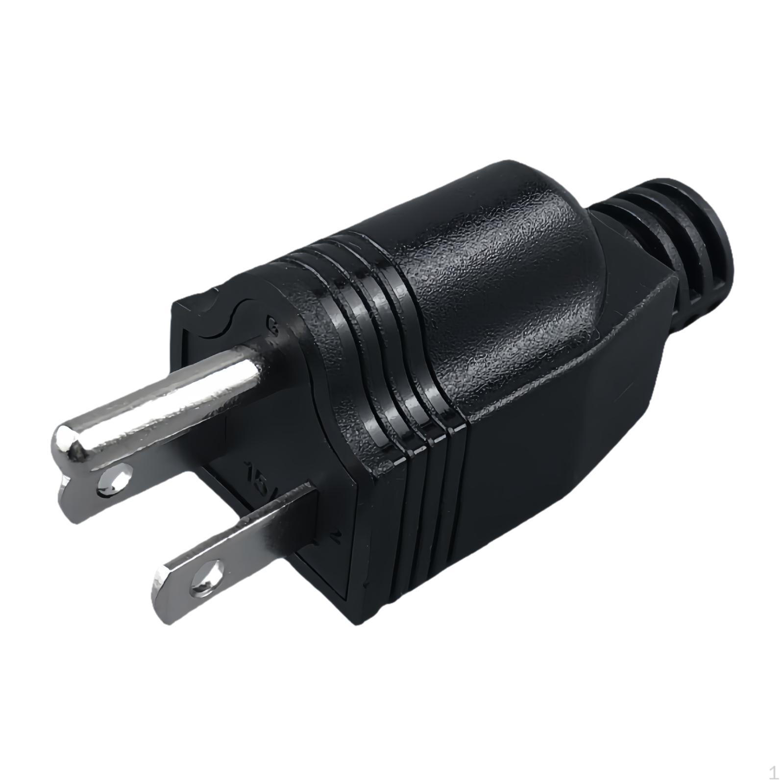 

US Plug Adapter Converter Electrical Adapters Detachable Power for Laptop чёрный