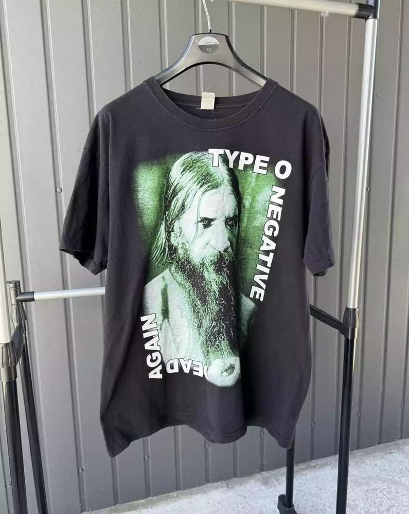 Тип O Negative Dead Again Rasputin Terror Black Унисекс Футболка Репринт S-5XL Унисекс Футболка S